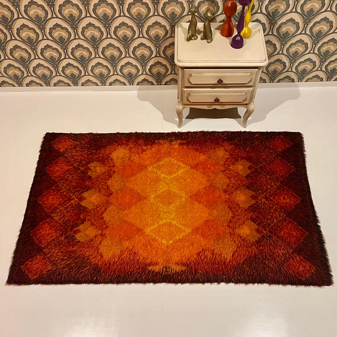 60s 70s ヴィンテージラグ スペースエイジ ミッドセンチュリー DESSO