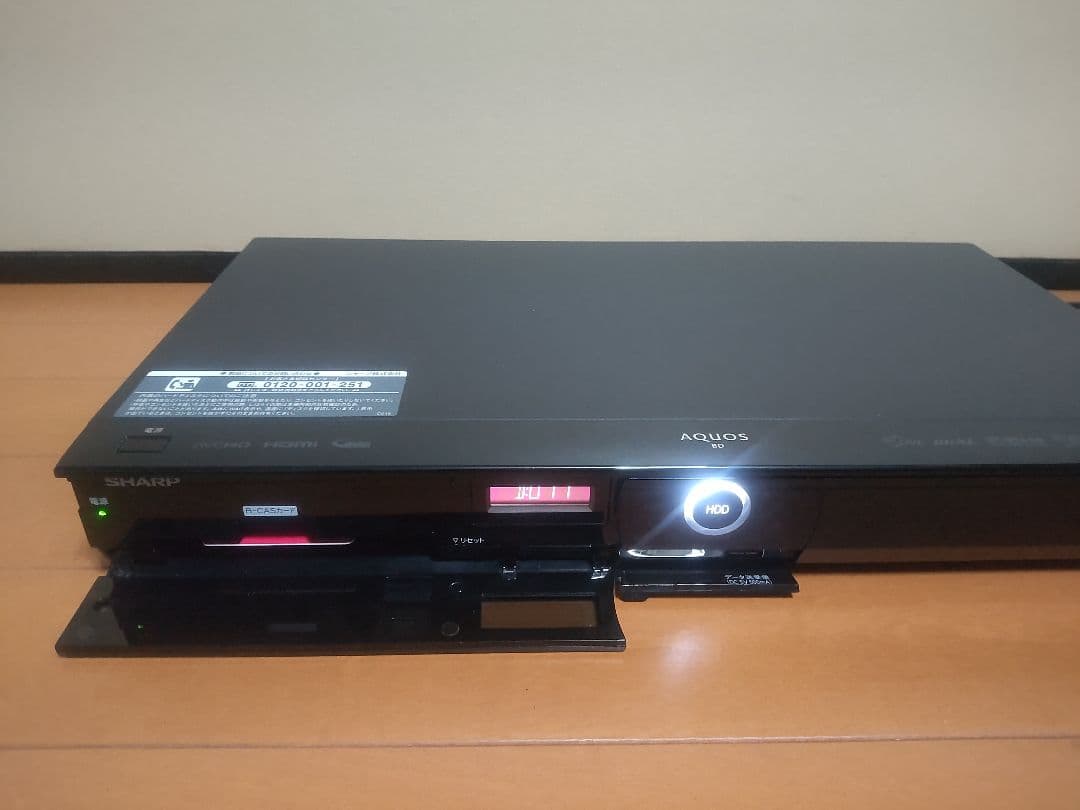 シャープ　AQUOS　BD―W520 500GB→1TB プチメンテ済み