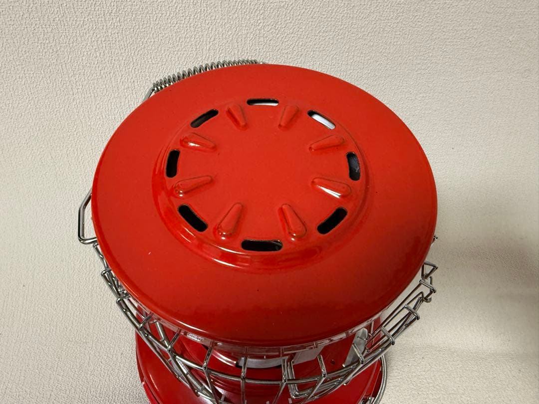 センゴクアラジン ガスストーブ レッド｜3連カスタム 燃焼時間3倍｜美品