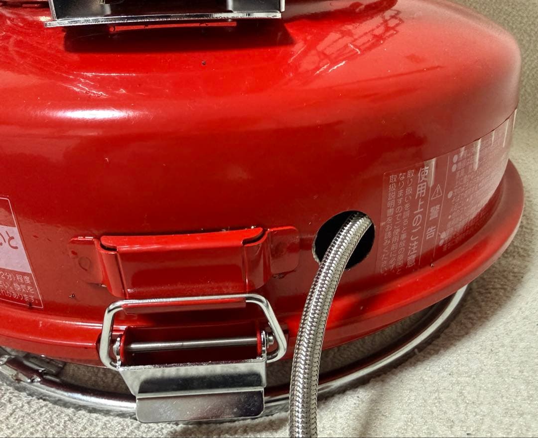 センゴクアラジン ガスストーブ レッド｜3連カスタム 燃焼時間3倍｜美品