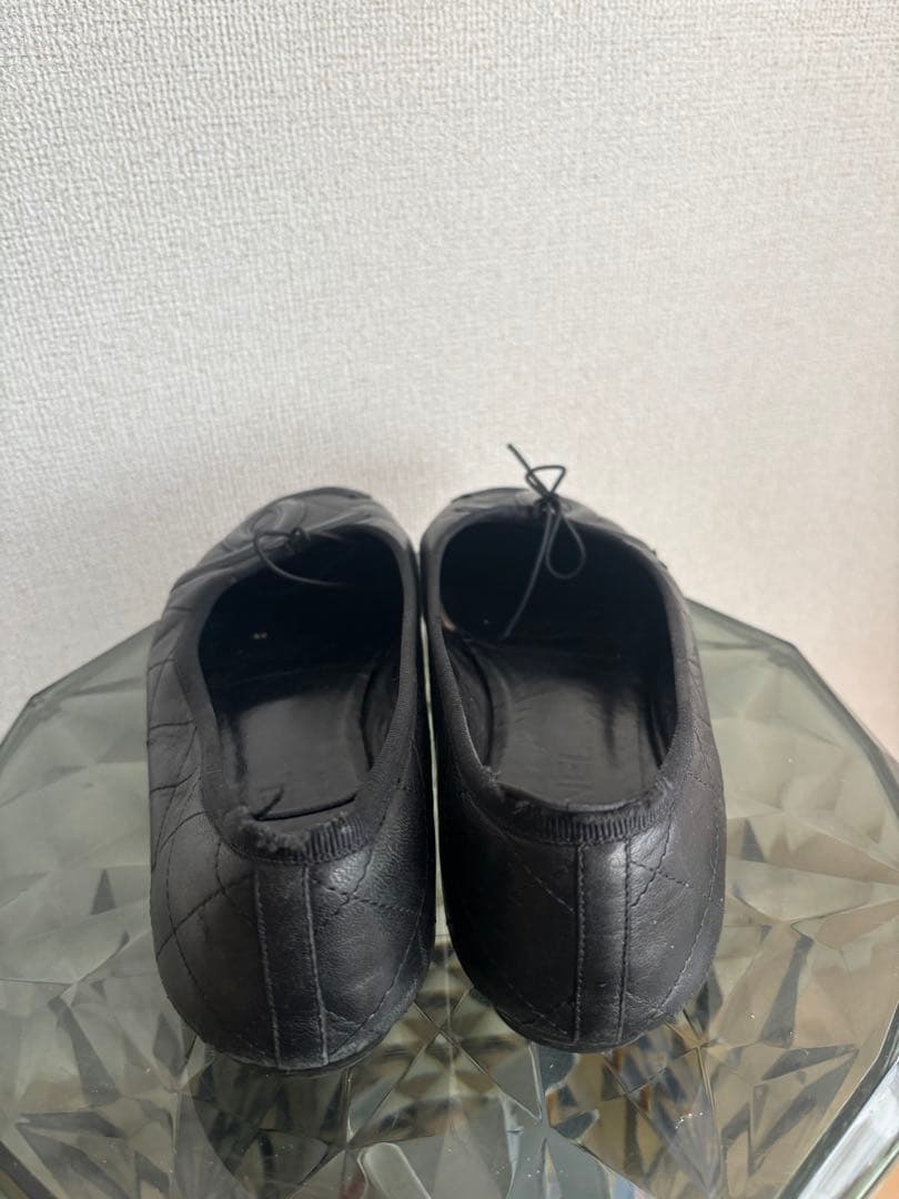 CHANEL カンボンシリーズ　ブラック フラットシューズ