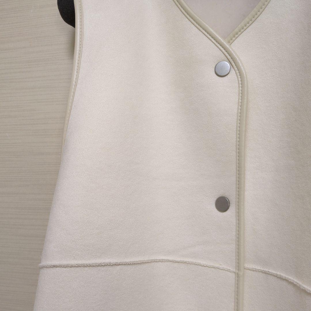 新品　BEAUTY＆YOUTH ボア・フェイクムートンリバーシブルベスト