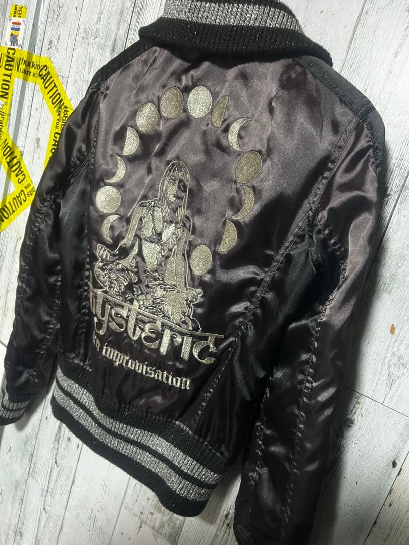 00s HYSTEIC GLAMOUR ガール 刺繍 短丈 スカジャン ムーン