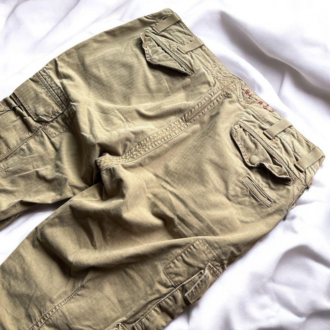 ✨ビッグサイズ36インチ✨ラルフローレン　パラシュートパンツ カーキ