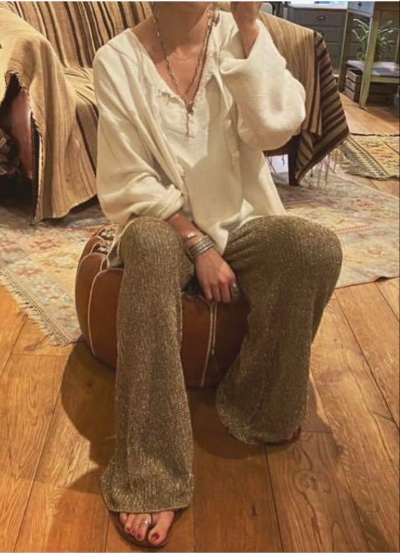 NOWOS ラメニットパンツ XSサイズ(M〜L)