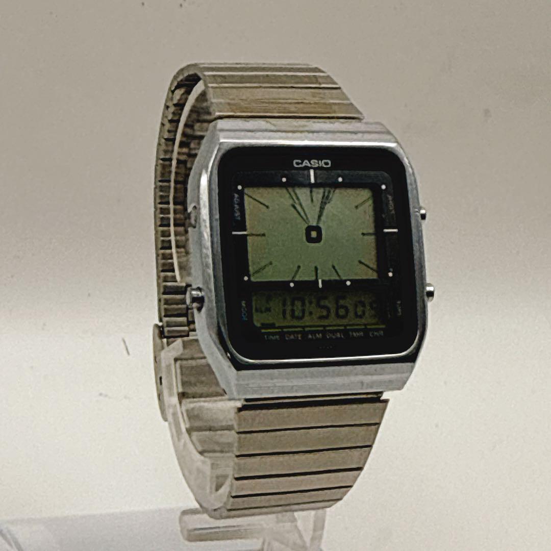 稼働品 CASIO ABE-70 アナデジ 80年代 カシオ デジタル アラーム