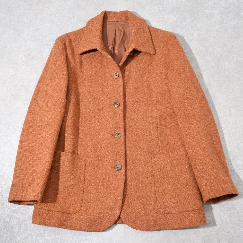 90s 初期 マーガレットハウエル × ハリスツイード ジャケット オレンジ Ⅱ