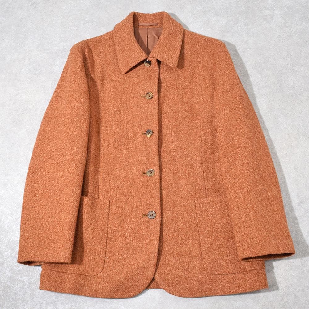 90s 初期 マーガレットハウエル × ハリスツイード ジャケット オレンジ Ⅱ