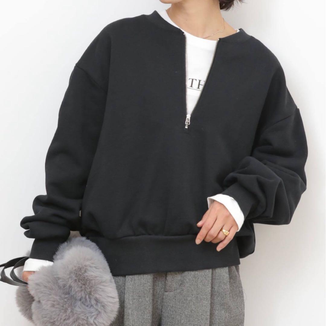 JOURNAL STANDARD relume ハーフジップノーカラースウェット