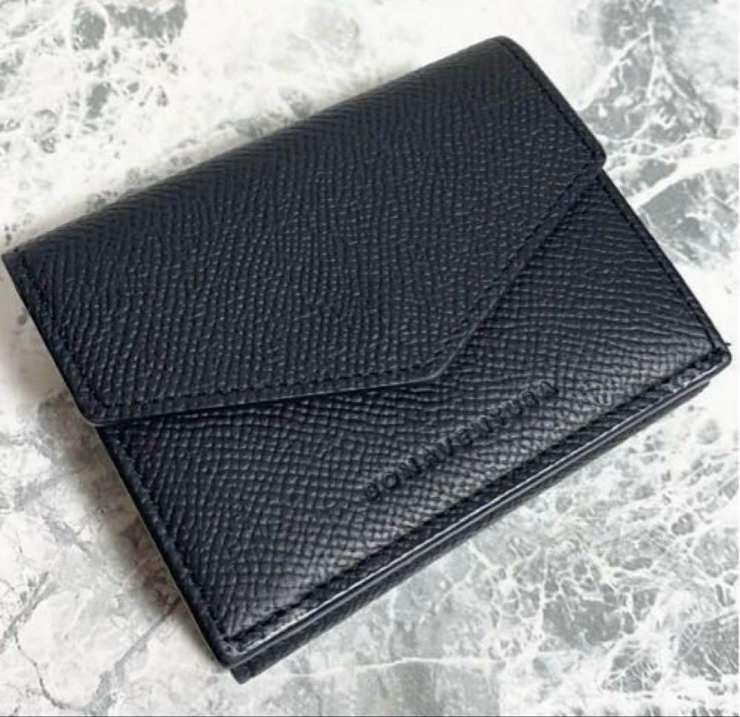 ボナベンチュラ シュリンクレザー スモールウォレット ブラック