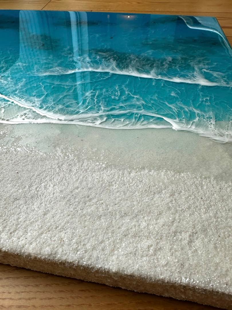 海アート　レジンアート　オーシャンアート　壁掛け　立体　大型　波アート