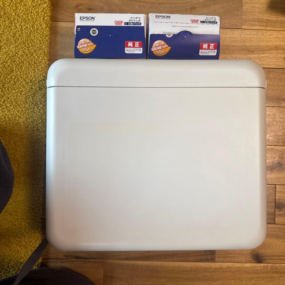 EPSON インクジェットプリンター 本体 ホワイト 純正インクのおまけつき