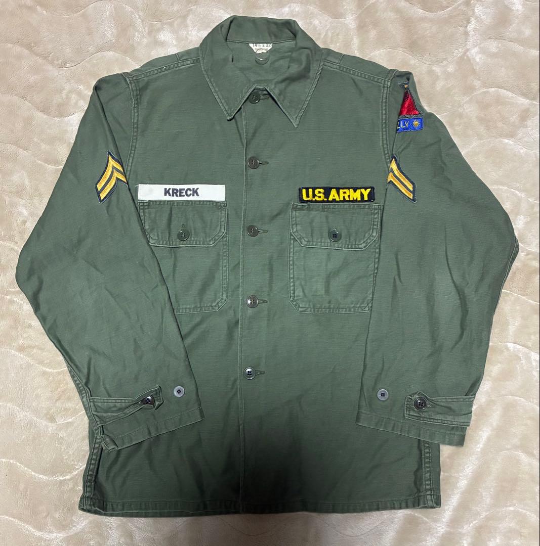 60s米軍実物US ARMY OG107 2ndストラップ付シャツラルフセット