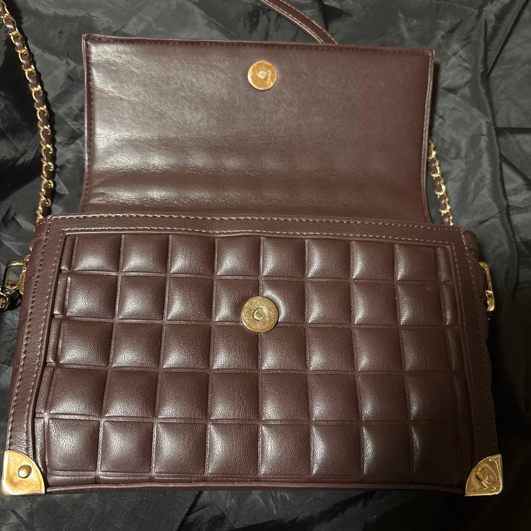 ダーリッチ チョコレートキルトバッグ ブラウン
