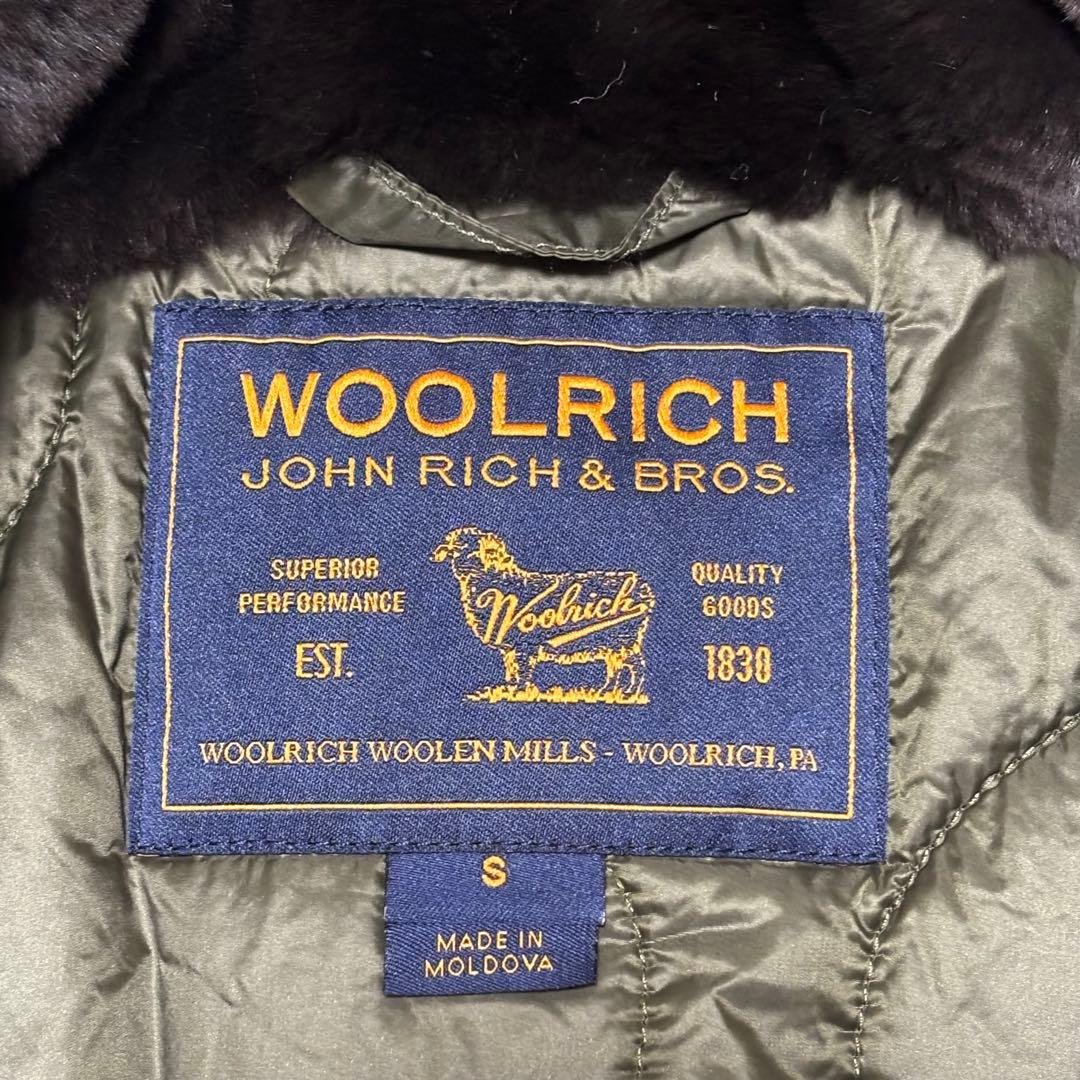 【美品】WOOLRICH ファーライナー モッズコート ラビットファー