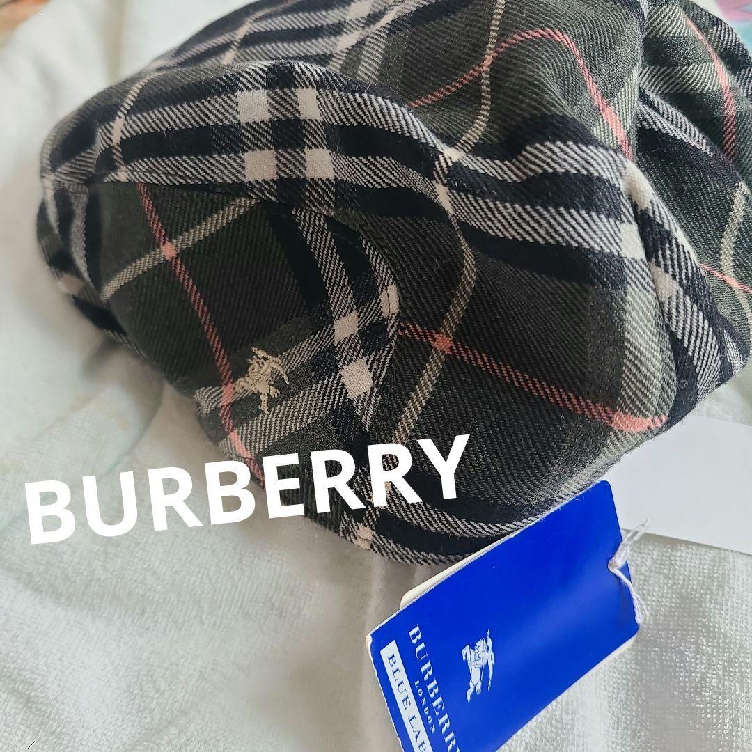 未使用　タグ付き　Burberry チェック柄 キャスケット