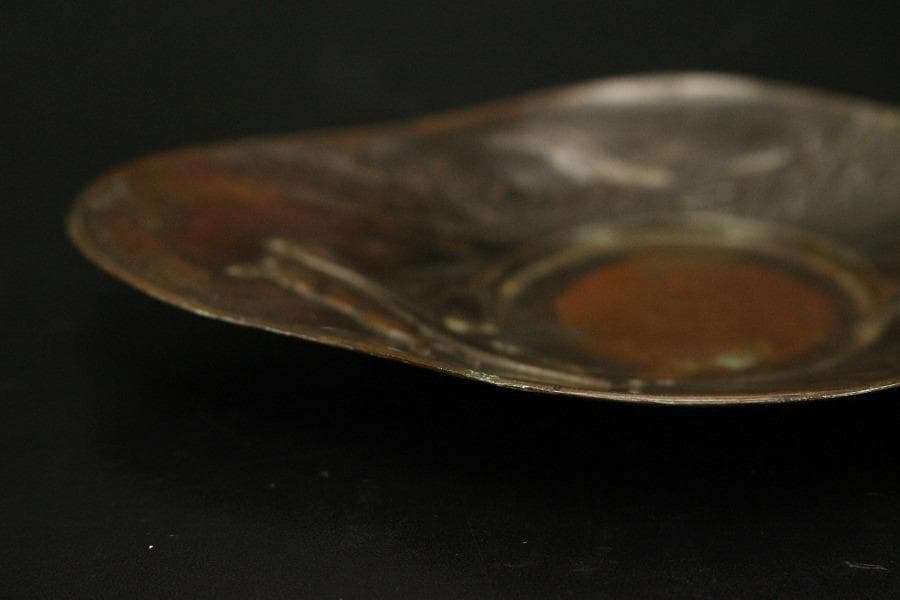 煎茶 銅 茶托 九件 二種(A321)