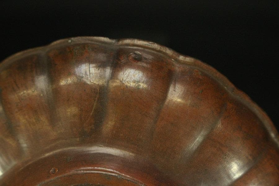 煎茶 銅 茶托 九件 二種(A321)