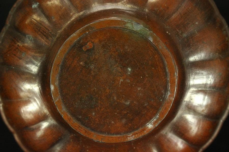 煎茶 銅 茶托 九件 二種(A321)