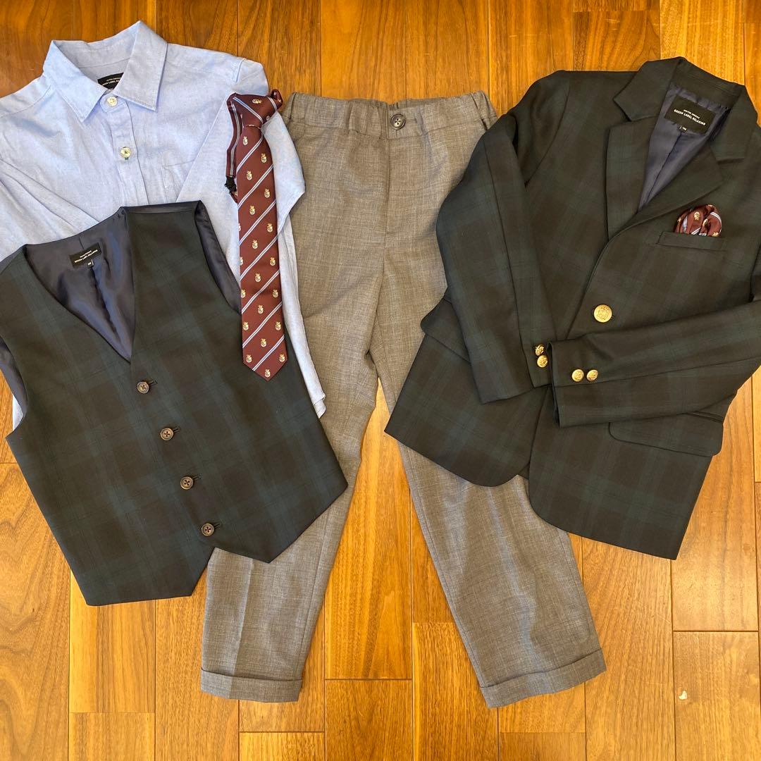 グリーンレーベルリラクシング　フォーマル　スーツ ベスト パンツ シャツ タイ