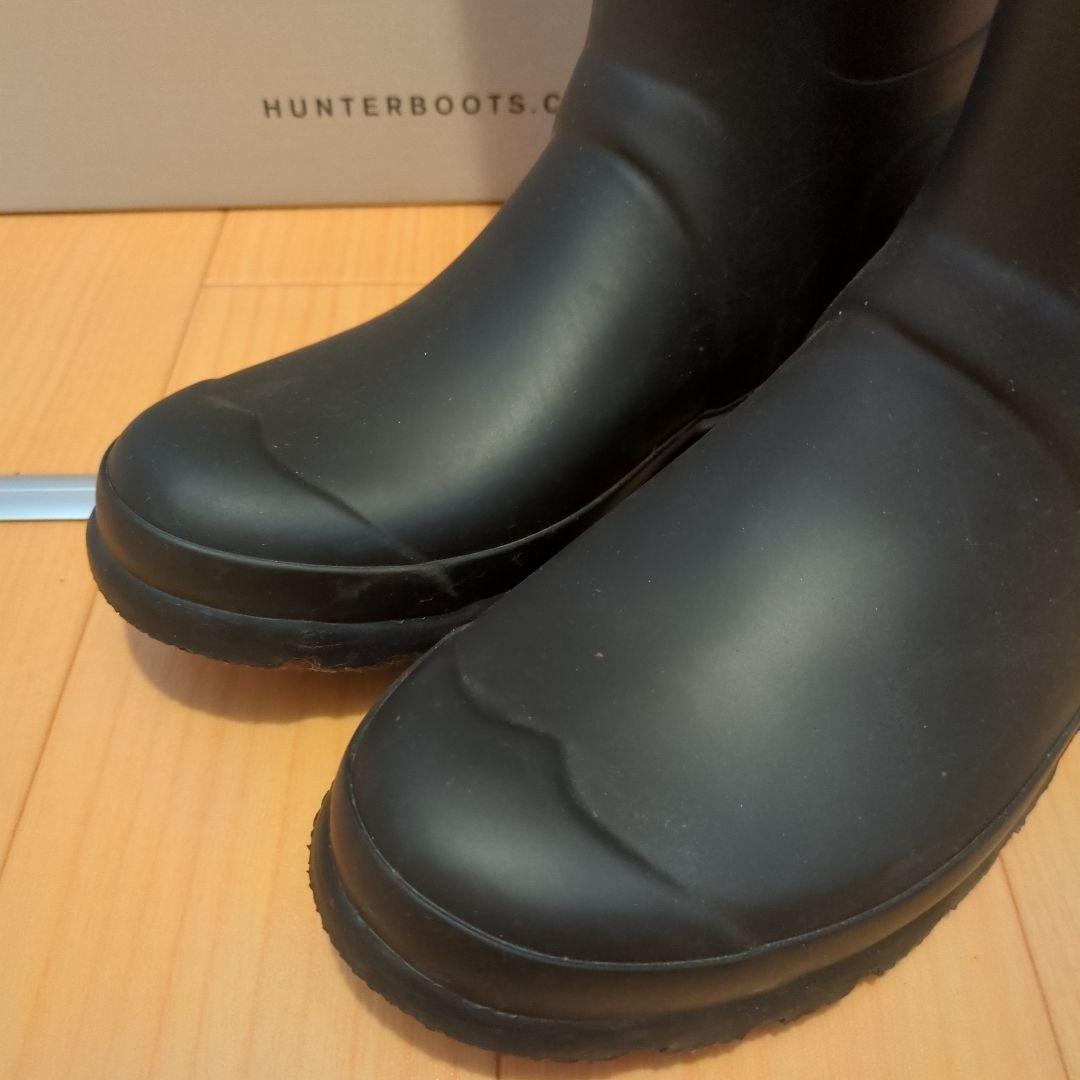 HUNTERオリジナルトールブーツレインブーツ２４センチブラックBLACK