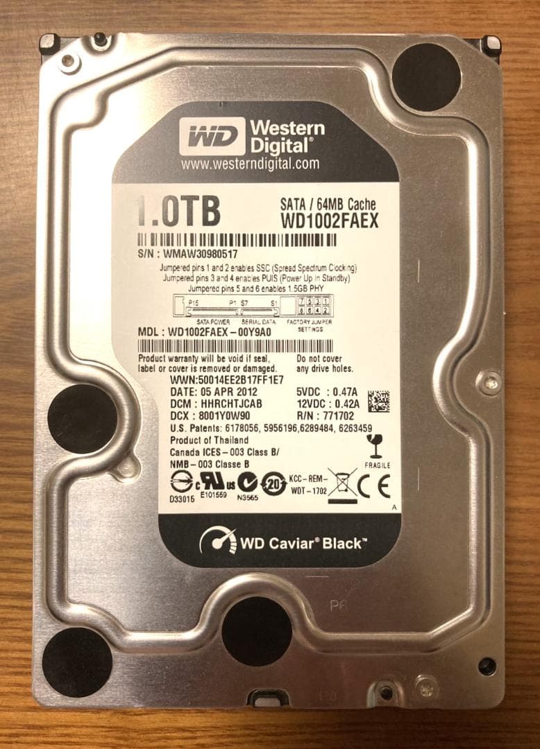 Western Digital WD1002FAEX（3.5 HDD 1TB）