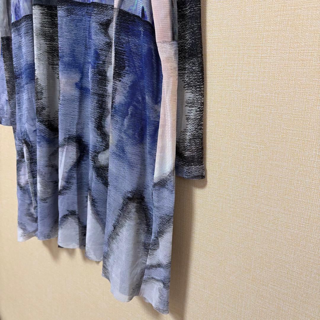 【極美品】ヒロココシノ　アートプリント　チュニック　ワンピース　長袖　M 316