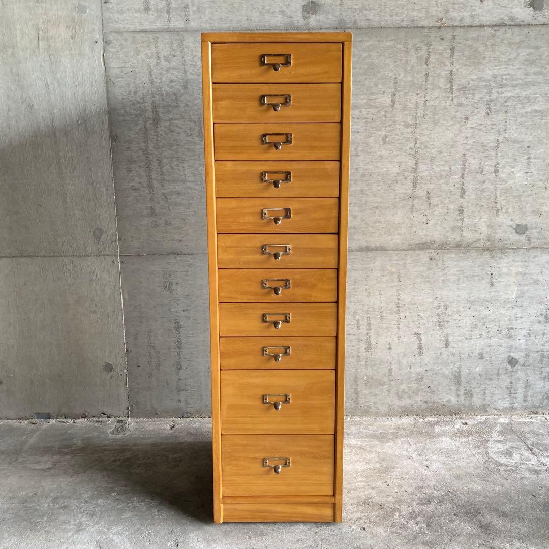 チェスト 多段 11段 引き出し キャビネット ワゴン 箪笥 キャスター付 木製