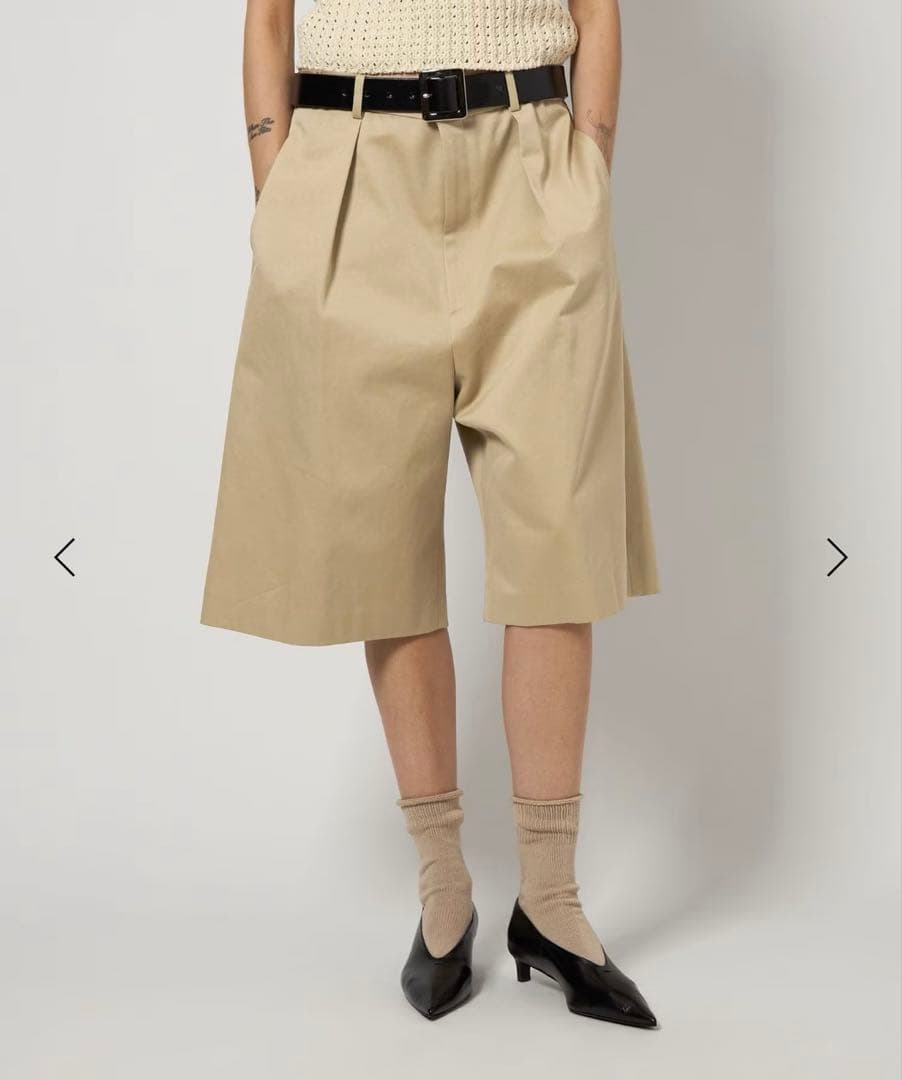 ＜6(ROKU) ＞コットン チノ ショートパンツ