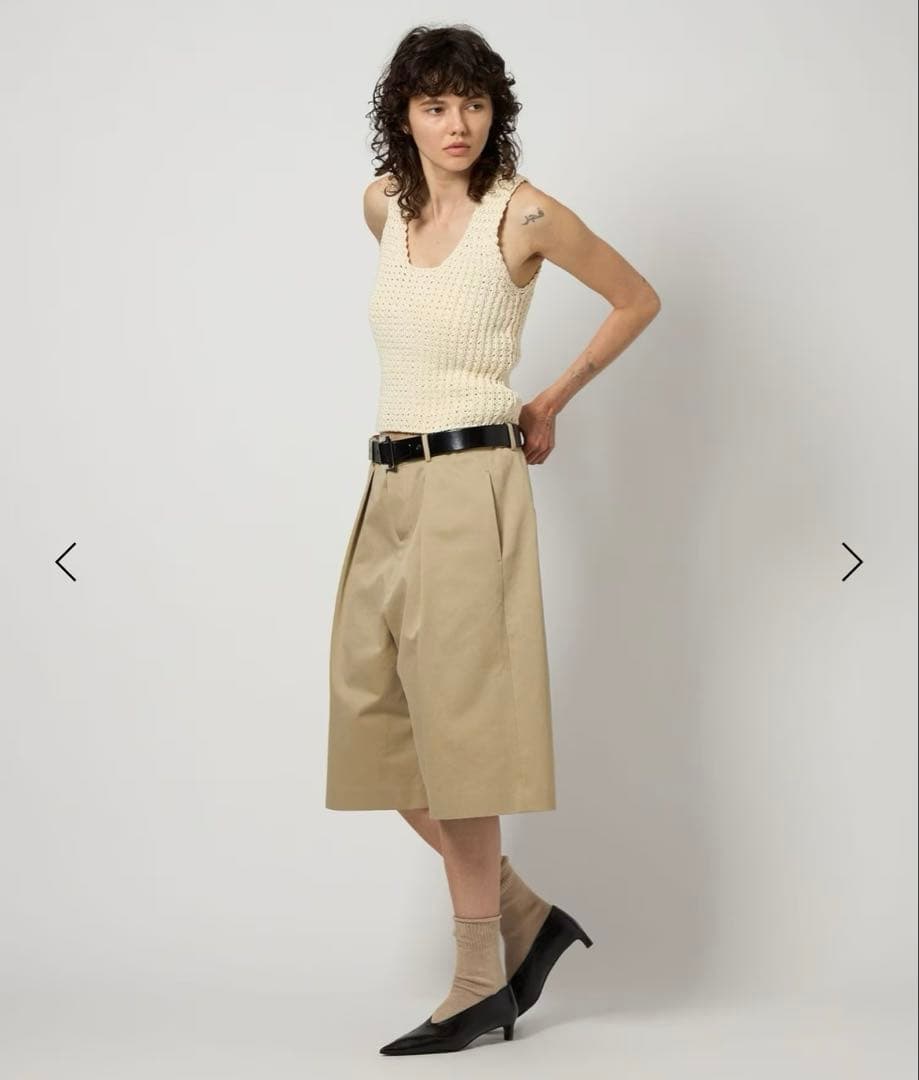 ＜6(ROKU) ＞コットン チノ ショートパンツ