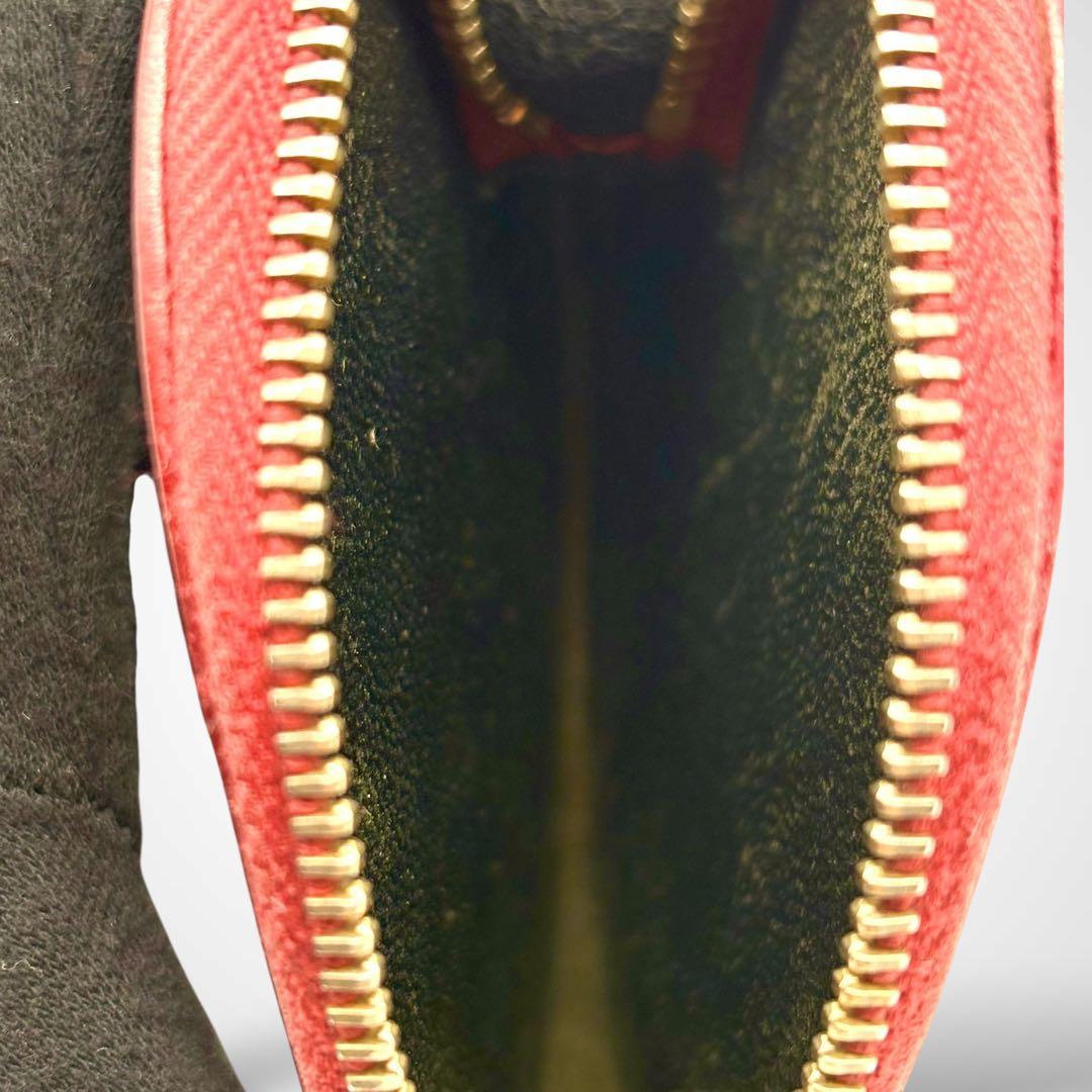 希少✨GUCCI グッチ ハート型 ケース GG柄 小銭入れ レッド 本革