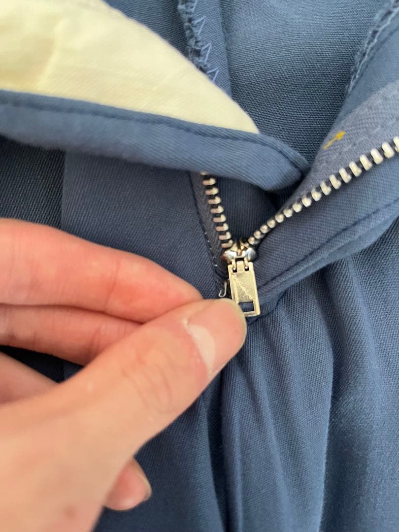 50s レーヨンギャバジンスラックス　ライトブルー　ヴィンテージ