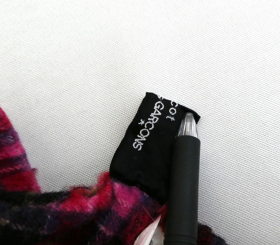 tricot COMME des GARCONS　縮絨 ウール チェック パンツ