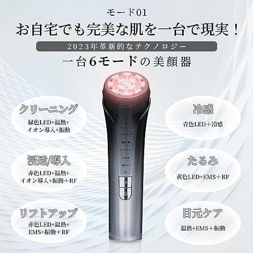 美顔器 EMS 美容器 RF美顔器 自宅エステ 4000mAh大容量バッテリー付