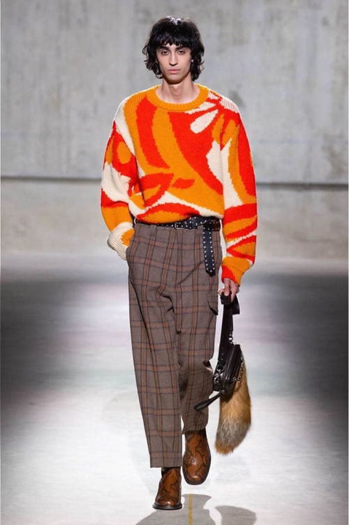 dries van noten 20aw チェック柄スラックス