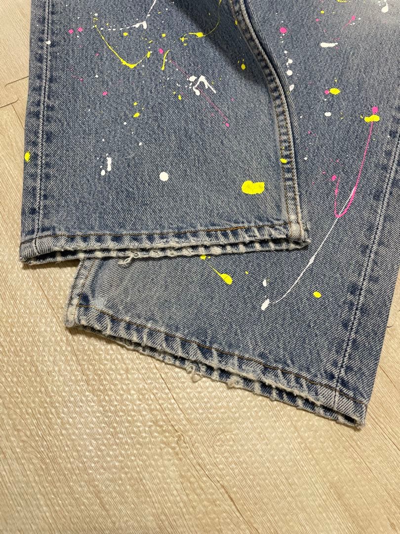 Levi's × SAPEur リメイク デニム ペイント USA製　W36