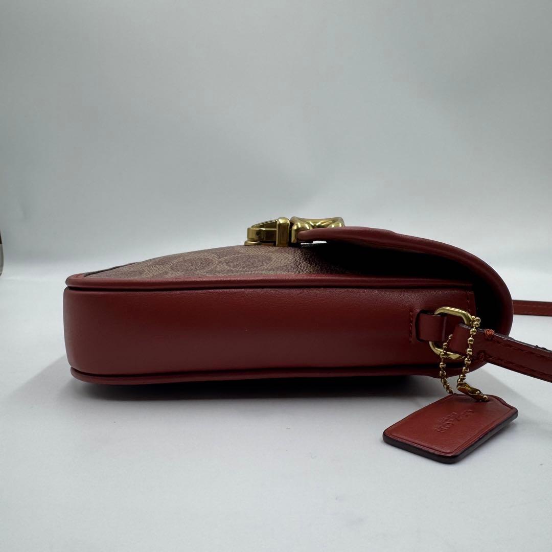 極美品✨ コーチ ショルダーバッグ トール ストゥディオ シグネチャー 茶色