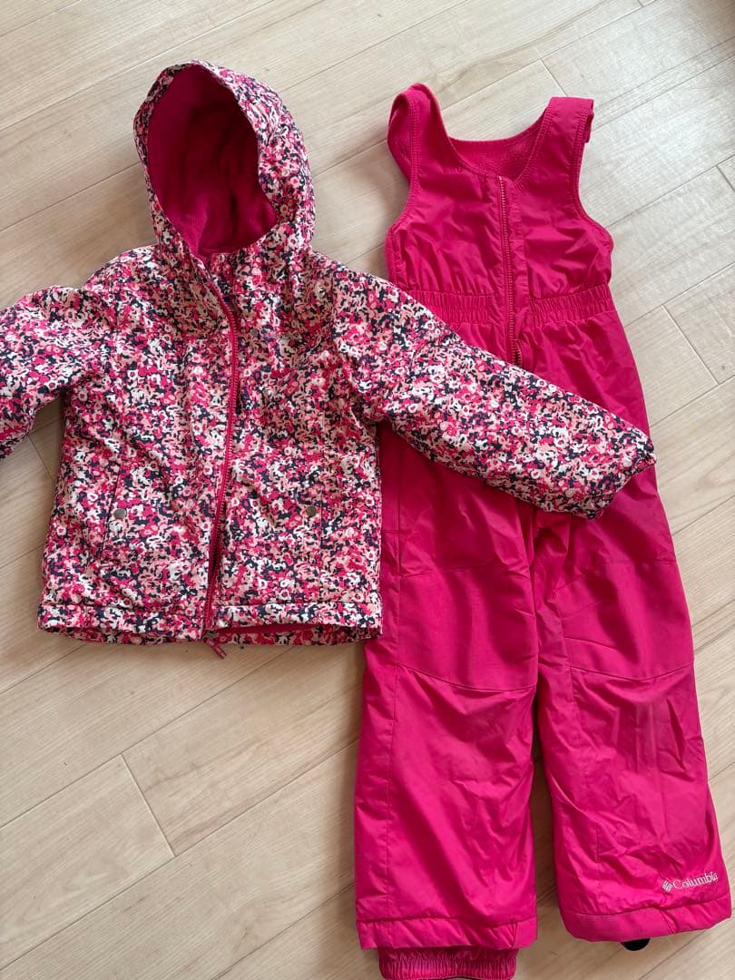Columbia スキーウェア 上下セット XXS ピンク 120 スノーウェア
