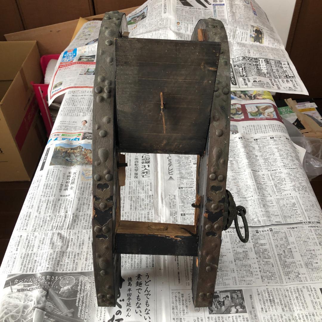 【骨董】龍・鶴図飾金具付き 和鞍（馬鞍）馬具 部品取り #933