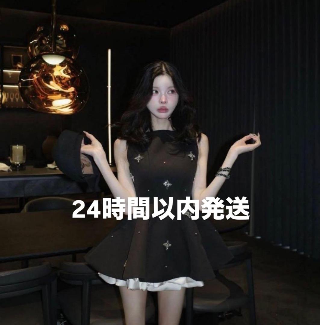 Darich　ビジューフレアバルーンミニドレス　ブラック　ダーリッチ　未使用