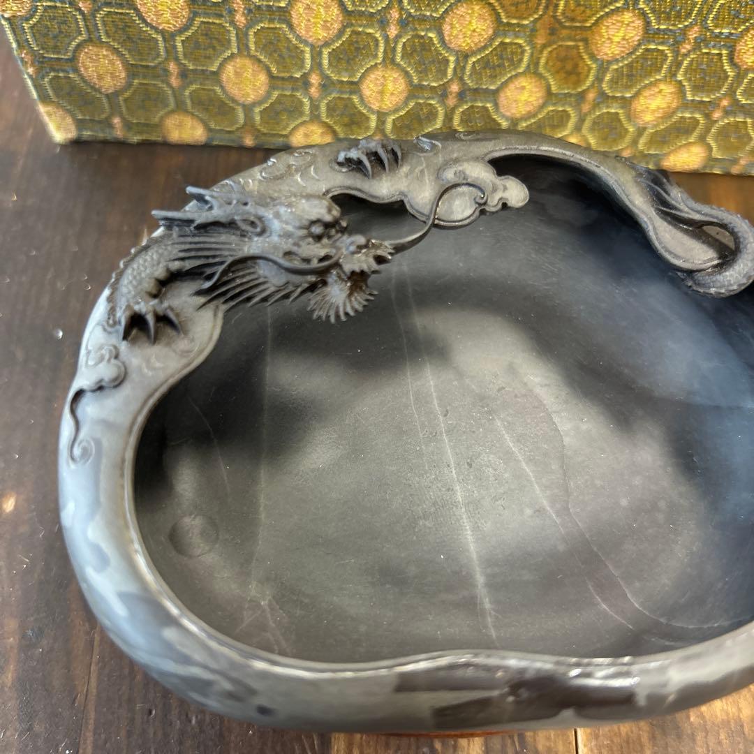 7*7様 書道 硯 老坑水盂雲龍型　美術品　芸術品　骨董品　工芸品　最高級　逸品