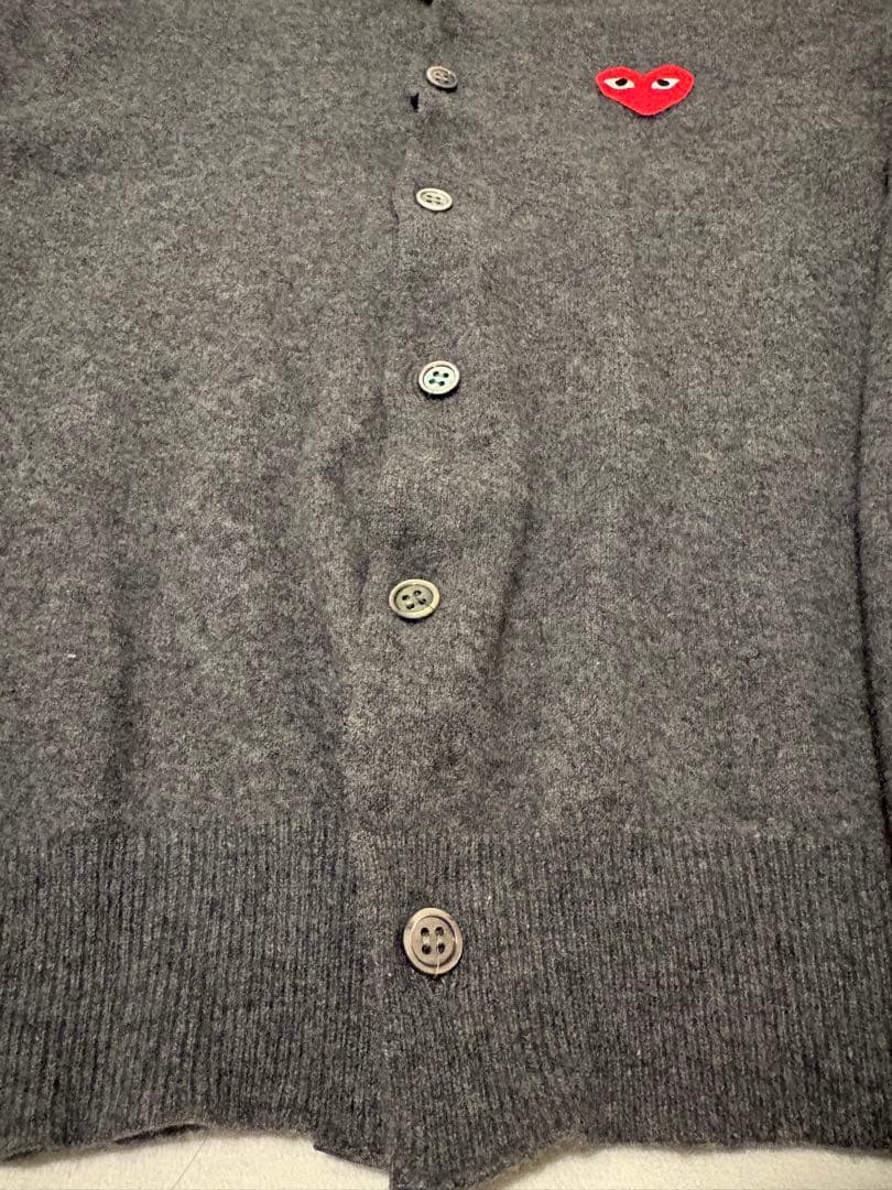 な*な様 PLAY CDG ハートワッペン カーディガン グレー レディース　M