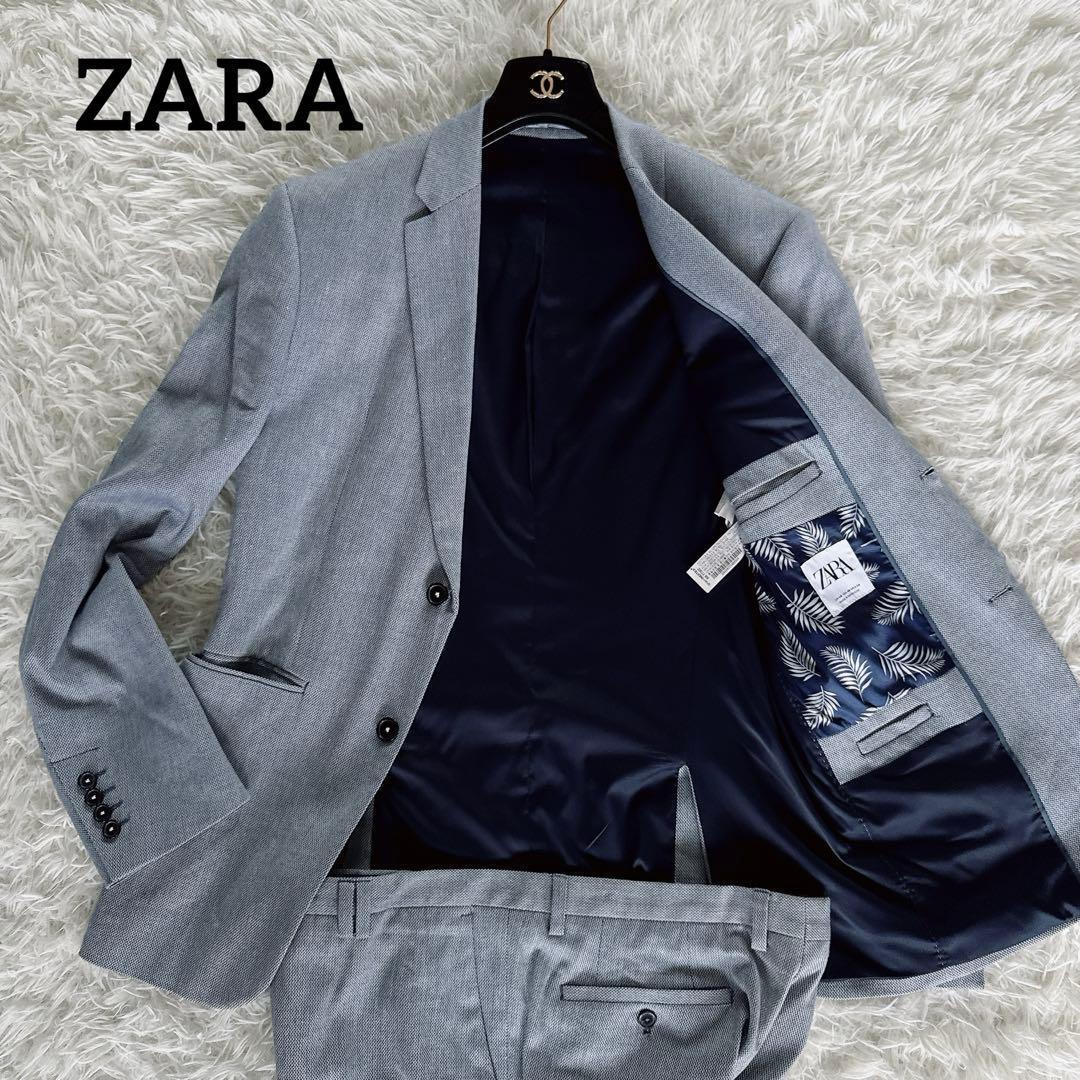 ZARA スーツセットアップ 2XL相当 希少サイズ・リネン混・軽量