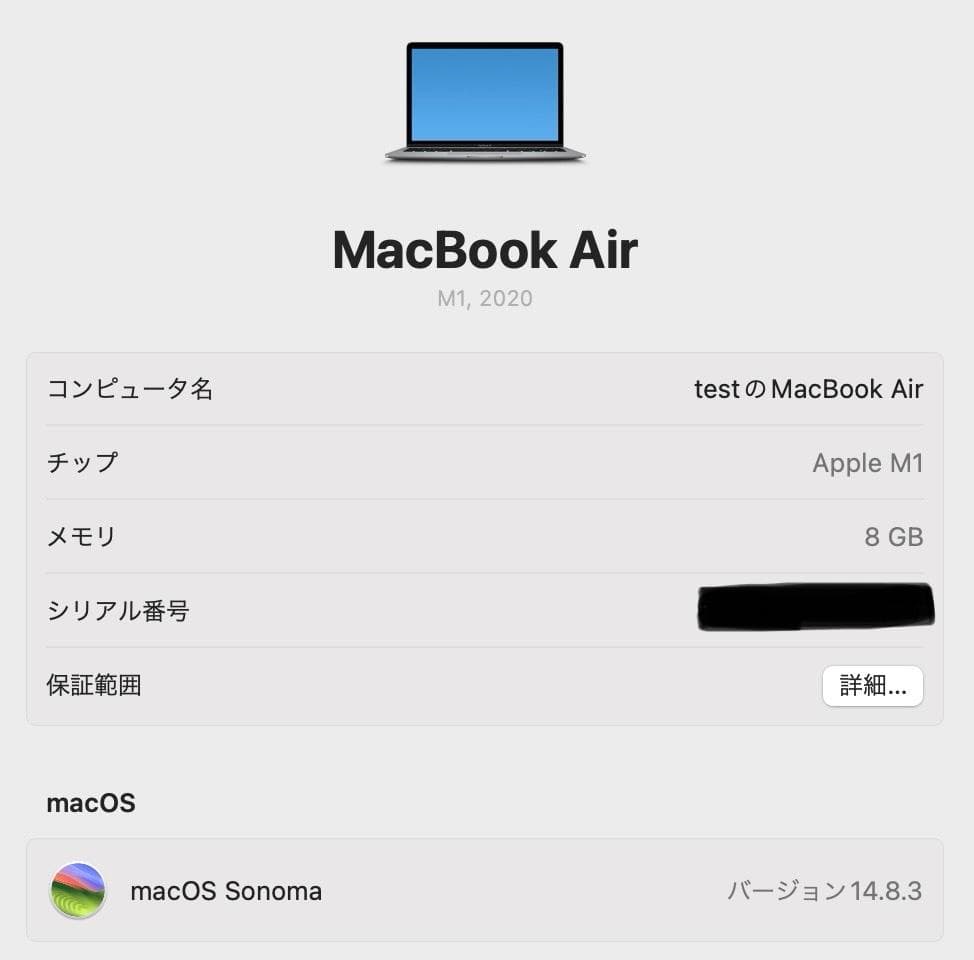 充放電回数32　8GM 256GB　M1 Apple MacBook Air美品