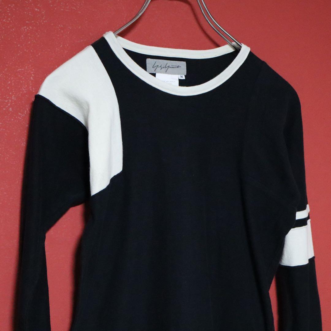 Yohji Yamamoto 短丈 ロング袖 アシンメトリーデザイン ロンT