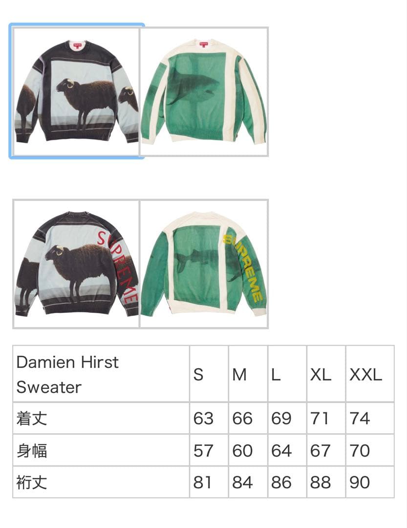 トップス supreme Damien Hirst Sweater 25ss M