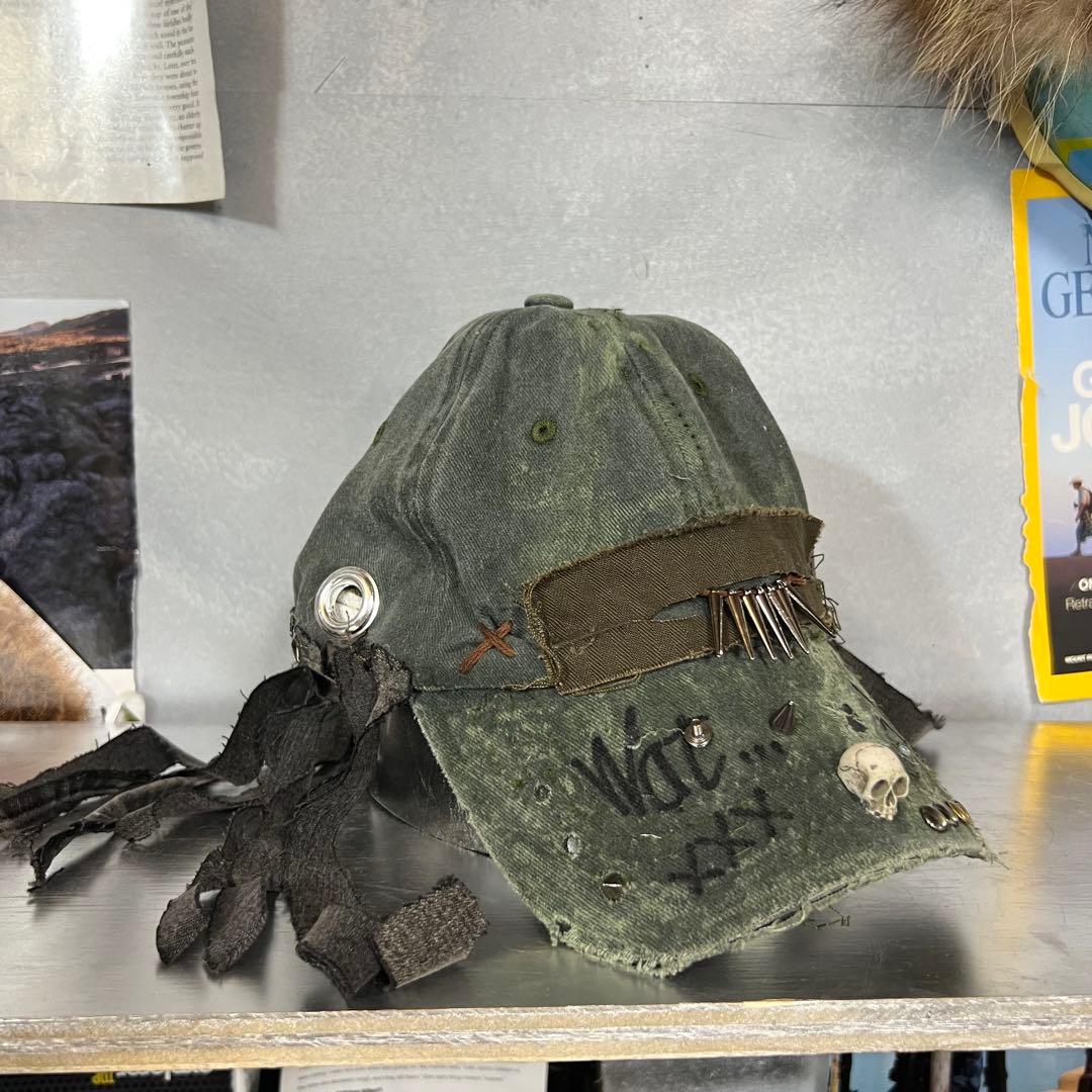 リメイク キャップ サイバー スカル ドクロ Y2K グランジ お兄系