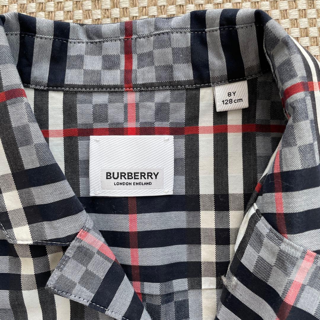バーバリーキッズ　シャツ　パンツ　チェック　8y 128cm