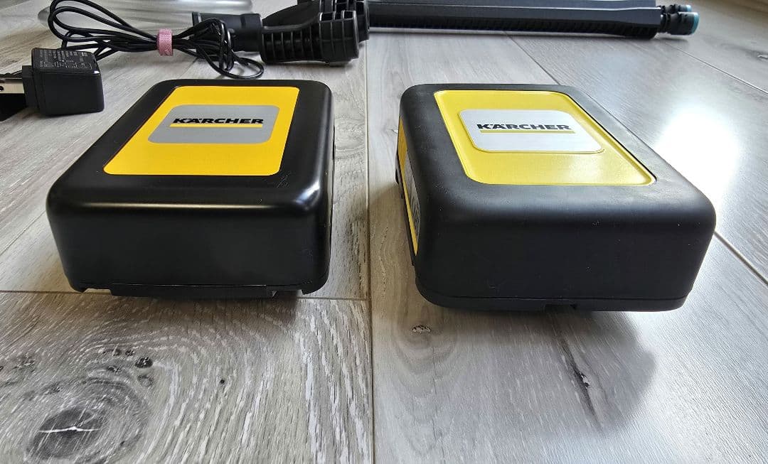 ケルヒャー◆KARCHER KHB6 モバイル高圧洗浄機+ホース+新品バッテリー