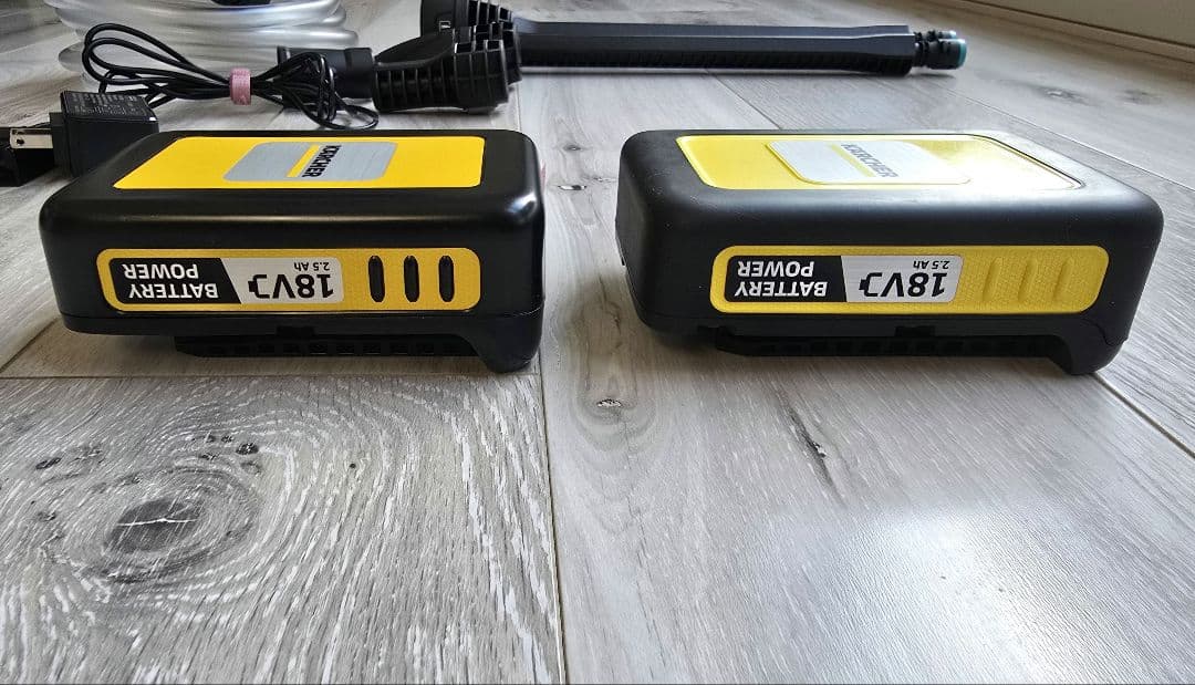 ケルヒャー◆KARCHER KHB6 モバイル高圧洗浄機+ホース+新品バッテリー